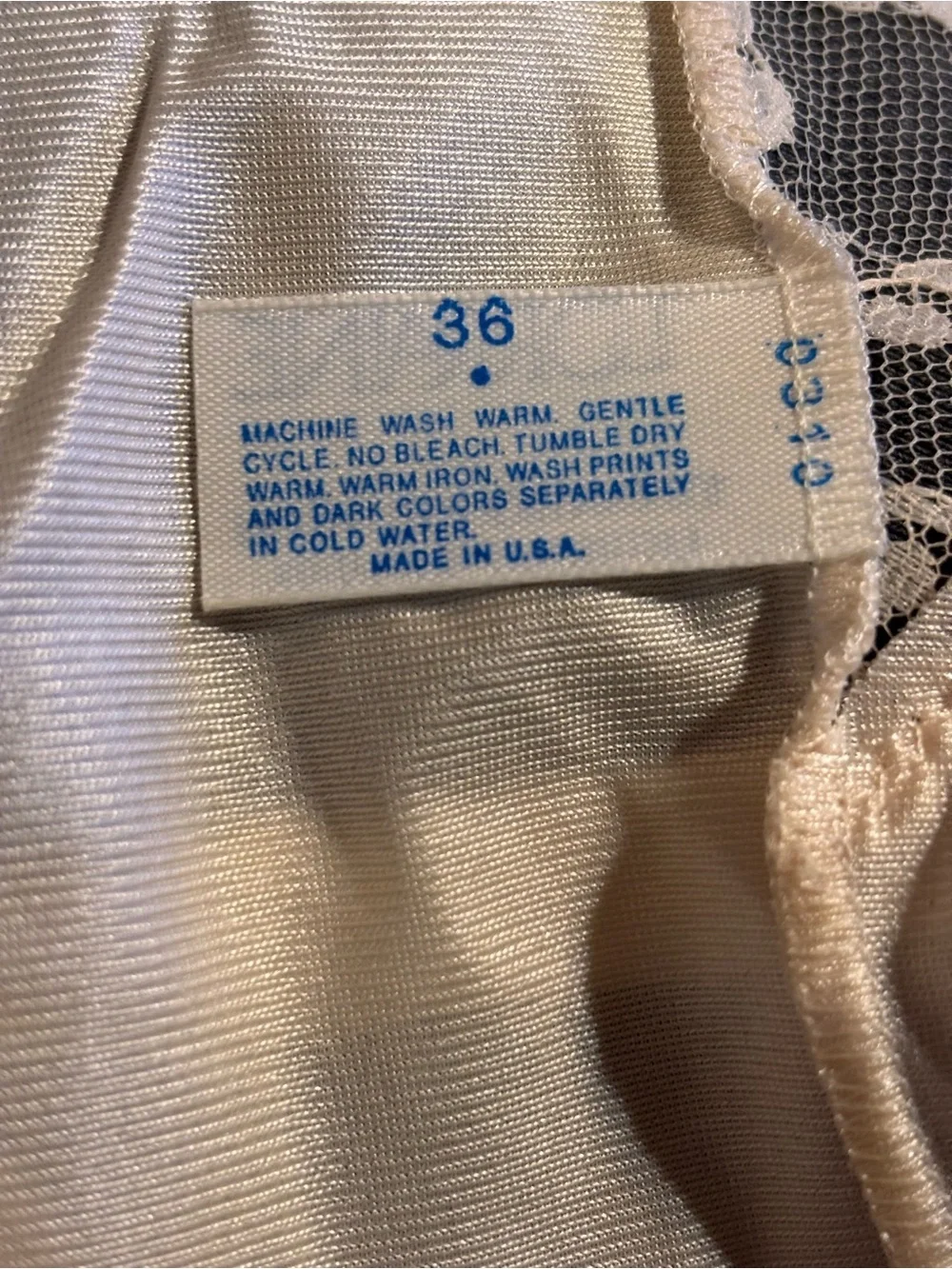 Vintage Lorraine Women's Size 36 Cream colored Camisole Laced V-Neck